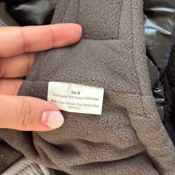 Gray and Black Dog Puffer Jackets - Picture 3 of 6